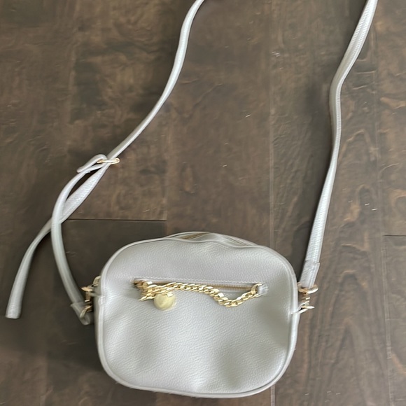 Small Shoulder Purse, Taupe Imitation Leather with lining - Picture 4 of 4